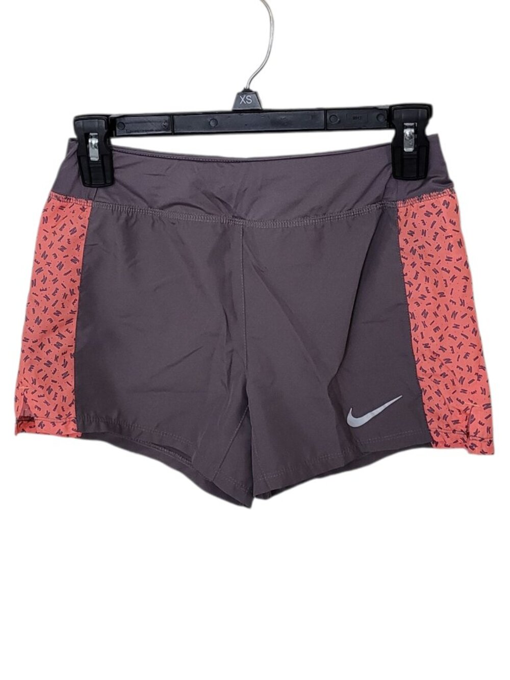 Nike Dri Fit Girls Athletic Shorts Activewear Running Coral Gray Medium